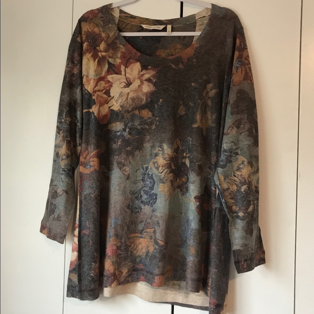 Beautiful soft surroundings large sweater thin